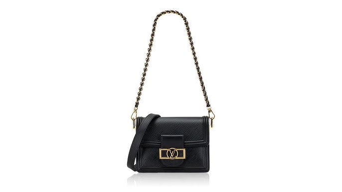 Used Louis Vuitton Dauphine Mini Black Epi Leather Bag