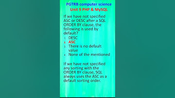 MCQ PHP & MySQL PGTRB computer instructor #pgtrbcs