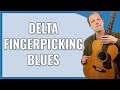 How to play the blues alone  easy fingerpicking blues guitar lesson