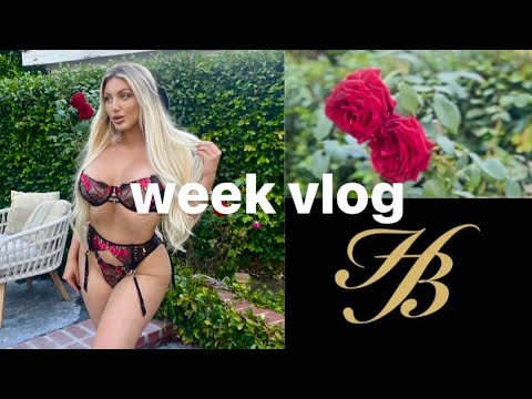 WEEK VLOG home in LA luxury lingerie try on haul | Kayley Gunner