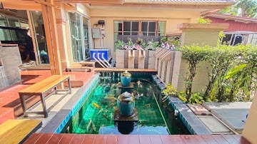 Keng บางบอน 4 - พาชมบ่อปลาคาร์พของพี่เก่ง 5*3*0.9 ม. ทำกรองบน + จัดวัสดุกรอง + UV + ทำระบบ Overflow