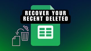 GOOGLE SHEET TUTORIAL! How to Recover Your Recent Deleted Documents on Google Sheet by iPhone
