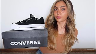 UNBOXING &amp; REVIEWING CONVERSE CHUCK TAYLOR ALL STAR PLATFORM SNEAKERS