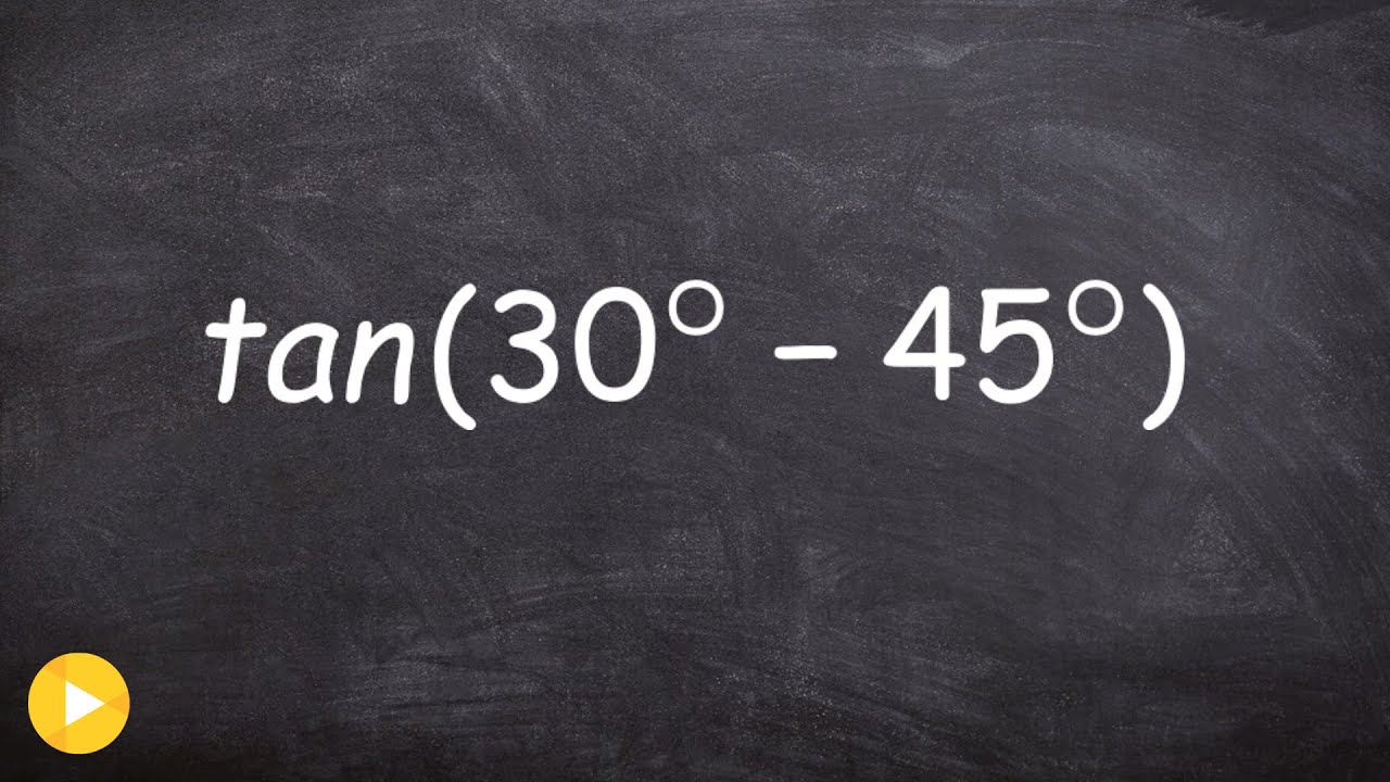 Evaluate using Sum and Difference formulas - YouTube