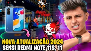 SAIU ⚙️ MELHOR SENSIBILIDADE E DPI REDMI NOTE 11S, 11 FREE FIRE 2024