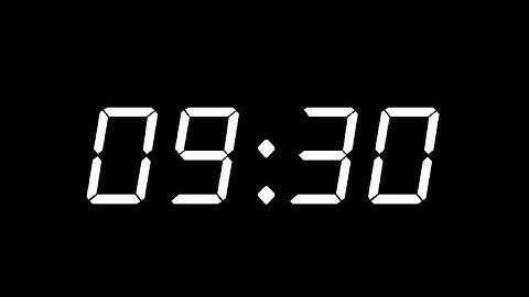 9 Minute 30 Second Countdown Timer | Digital Clock