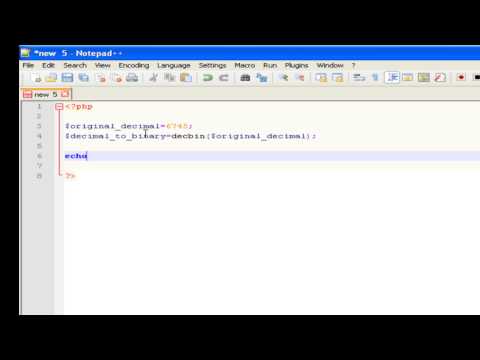 decbin : Convert Decimal Number To Binary in PHP