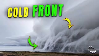 Weather Phenomenon of a Cold Front Moving in Recorded Real-Time
