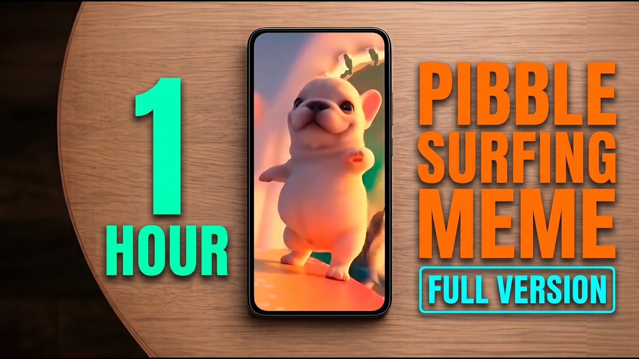 Pibble Riding Surfboard Surfing White Doggy meme Full Version | Pibble on a Surfboard 1 Hour ...