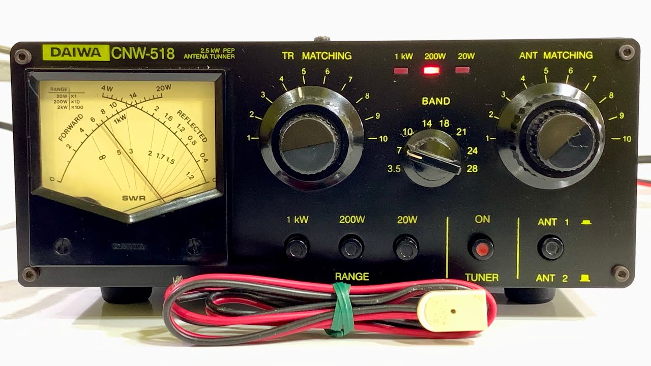 DAIWA CNW-518 アンテナチューナー ☀️Daiwa CNW-518 HF Tuner 2.5kW PEP☀️ - YouTube