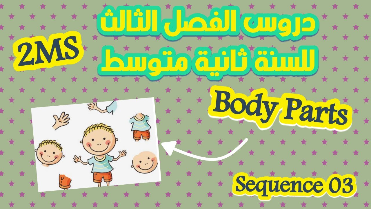 درس أعضاء الجسم للسنة ثانية متوسط للفصل الثالث | دروس الميدان الثالث |sequence 03