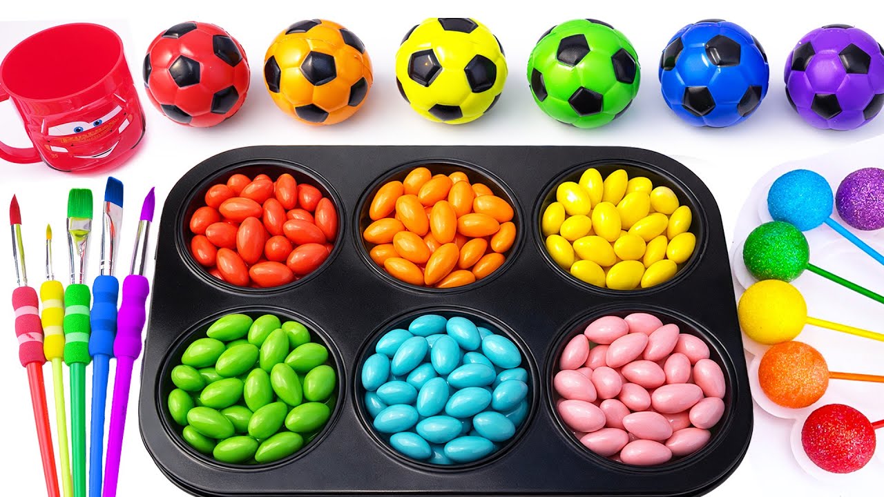 Satisfying Video 🌈 DIY How To Make Crazy Rainbow Balls into Super Bubblegum Lollipop Candy ASMR