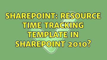 Sharepoint: Resource Time Tracking template in SharePoint 2010?