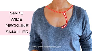 Make a plunging neckline more modest with sewing tricks