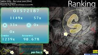 Download Lagu osu!taiko | Sable Hills - No Love Lost [Oni] 98.67% DT FC MP3