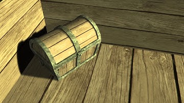 treasure chest modeling, UV unwrapping and texturing