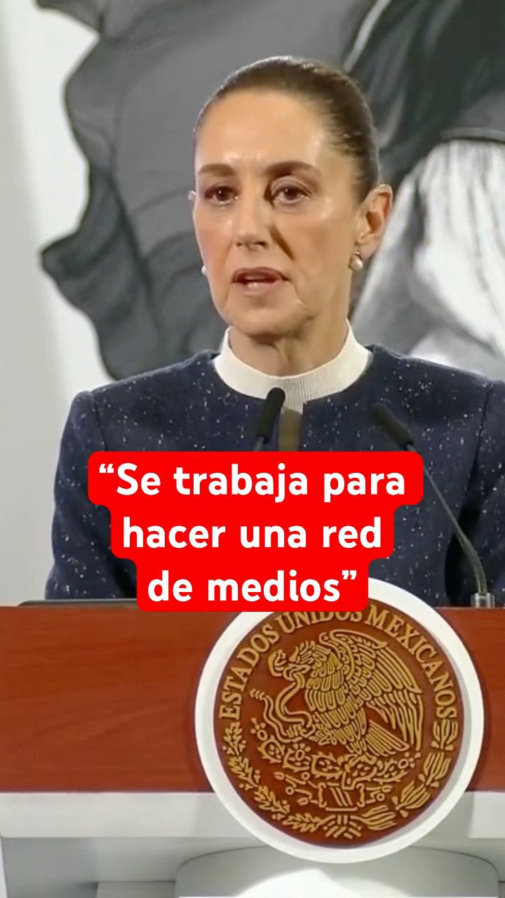 Sheinbaum impulsa la creación de una red de medios públicos nacionales #shorts