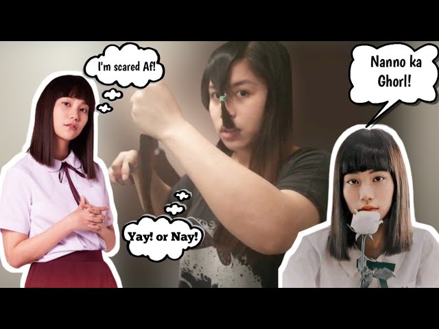 HOW I CUT MY HAIR AND BANGS AT HOME ✂ | TRYING TO LOOK LIKE NANNO | GIRL FROM NOWHERE class=