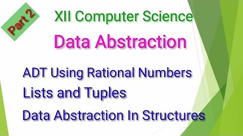 XII Computer Science| Data Abstraction|Chapter 2|Part 2|Shyni Pradeep