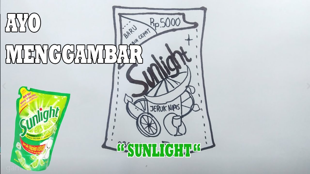  MENGGAMBAR  SABUN CUCI PIRING  SUNLIGHT YouTube