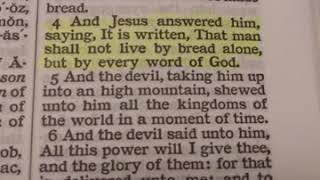 KJV vs Niv on Luke 4:4 and Luke 4:8 readings