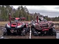 HONDA RUBICON 500 VS RINCON 680 MUDDING SYSTEM 3 XM310 VS GORILLA SILVERBACKS???