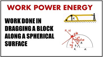 Work Done in Dragging a Block Along a Spherical Surface I WORK power energy IJEE MAIN I ADVANCE I