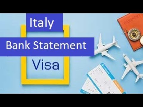 italy visit visa bank statement requirement