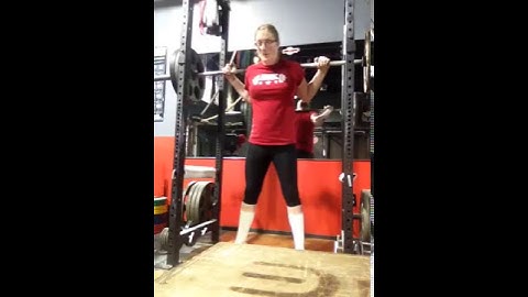 Pause squat 170x3, 2 count in hole