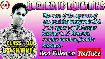 The sum of the squares of two positive integers is 208. If the square of the larger number is 18