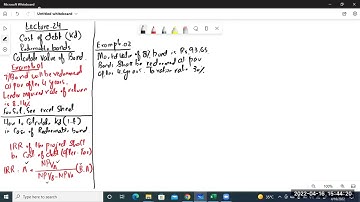 Management Accounting Lecture 24 [Cost of Capital Practice Questions][16-04-2022] - PIPFA