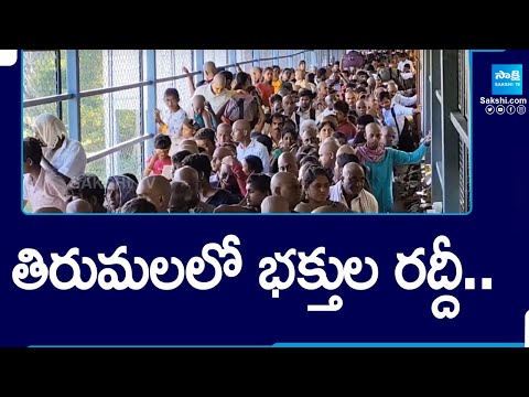 Huge Devotees Rush At Tirumala: దర్శనానికి 24 గంటలు..| TTD @SakshiTV - SAKSHITV