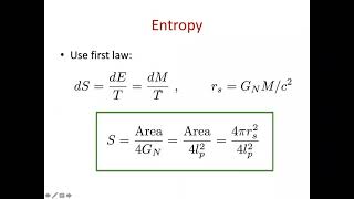 Juan Maldacena - The entropy of Hawking radiation