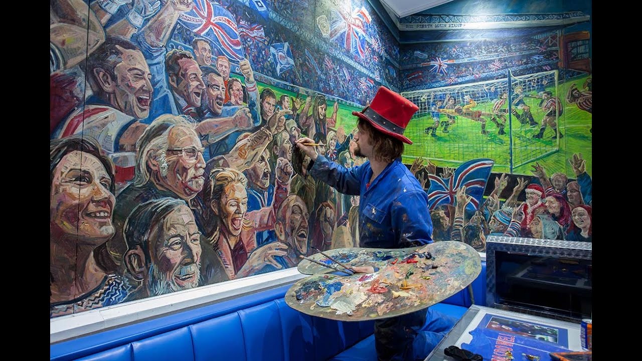 Chris Rutterford 2013 Bristol Bar Mural Glasgow s Best Rangers Bar chris-rutterford-2013-bristol-bar-mural-glasgow-s-best-rangers-bar