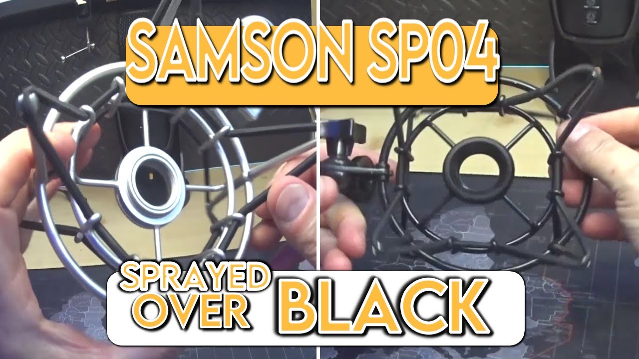 Samson SP04 Shockmount, Silver but i  sprayed it  black! 
