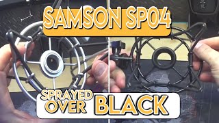 Samson SP04 Shockmount, Silver but i sprayed it black! #SAMSON #shockmount #sp04 #rode
