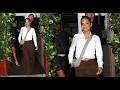Christina Milian And M. Pokora Are All Smiles As They Grab Dinner With Tony Parker at Giorgio Baldi!