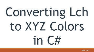 Converting Lch to XYZ Colors in C#