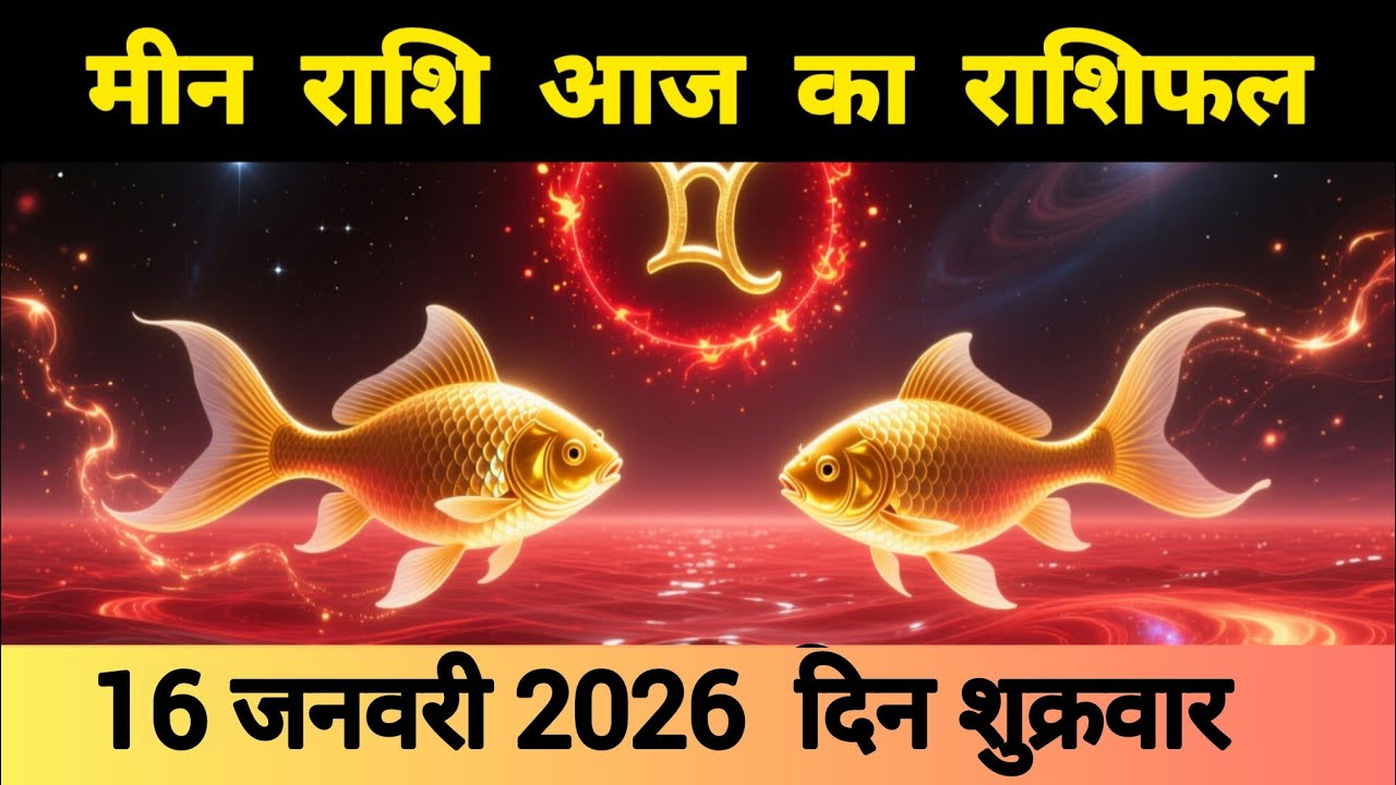 मीन राशि 16 जनवरी 2026 | Meen Rashi 16 January 2026 | Aaj Ka Meen Rashifal 