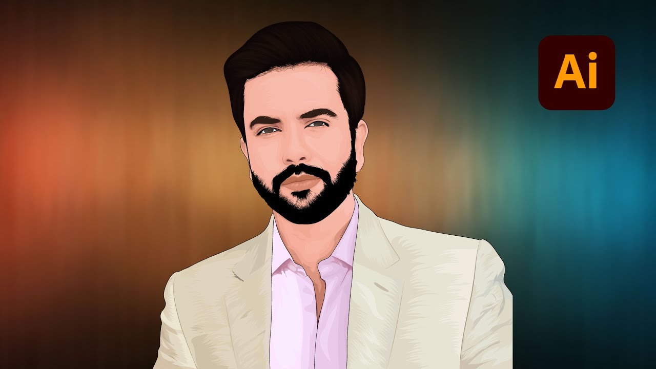 How to Cartoon yourself using Adobe Illustrator - YouTube