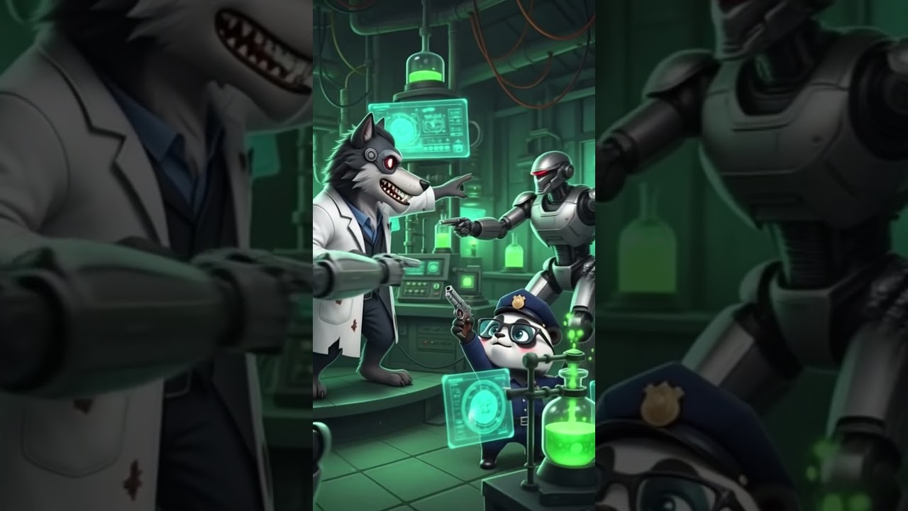 Police Panda vs Naughty Wolf 🐺 | Action Story for Kids | Police Panda Kids