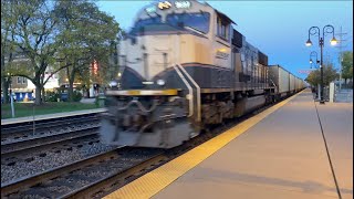BNSF 9687 (Executive Mac) trails as a rear end DPU on C-BTMCXC past Downers Grove
