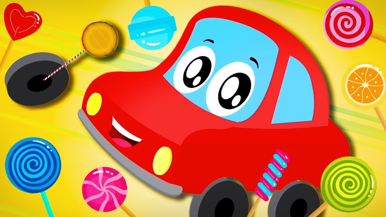 Lollipop Song | Little Red Car Cartoons | Songs For Children