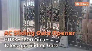 🟧| TMTAUTOMATIONS.COM | AC Sliding Gate Opener Husky 1200 On a Telescope Sliding Gate