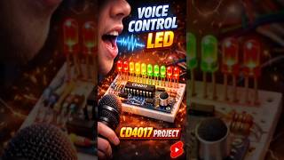 CD4017 Voice Control Rotating LED Circuit | Clap Switch LED Chaser DIY Project