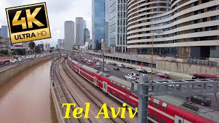 Tel Aviv walking, trip from Arlozorov Bus station 4k60