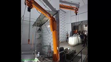 Lắp Đặt Thử Tải Cẩu Trục Quay 2 Tấn x 4.5m (tầm với); H = 5m (mặt sàn lên móc cẩu)