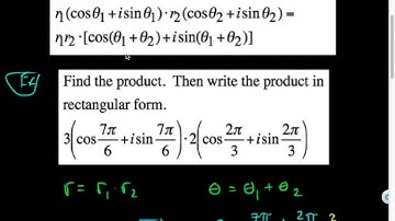 Products and Quotients of Complex Numbers in Polar Form