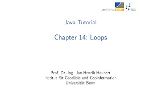 Java Tutorial - Chapter 14: Loops