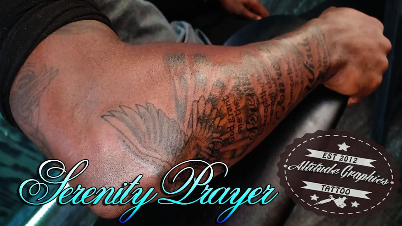 Serenity Prayer Tattoo by Khalil Rivera TattooNOW